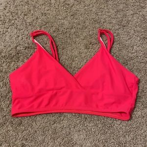 SHEIN hot pink bathing suit top size small
